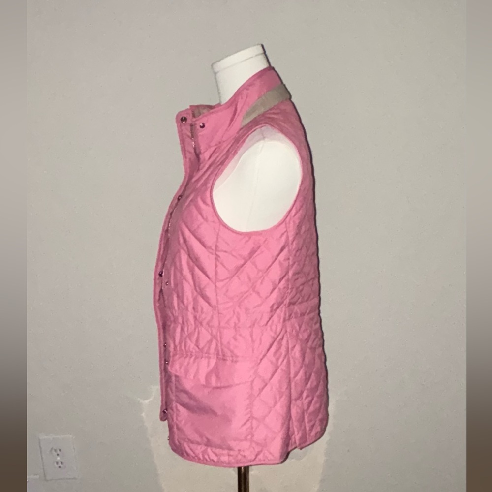 Peter Millar Pink Tan Addison Quilted Vest Sz XS - Picture 4 of 6